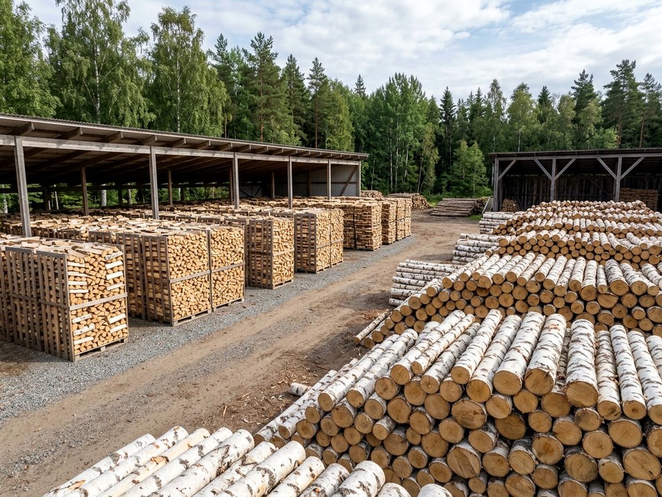 Кругляк берёзовый для распила в Красково